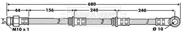 BORG & BECK Тормозной шланг BBH7503